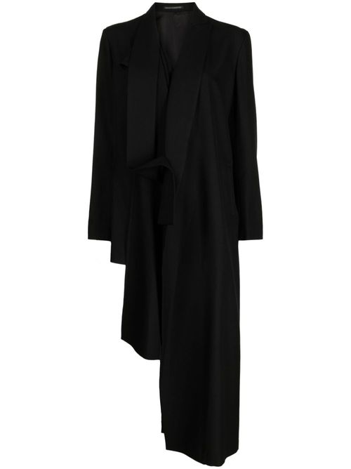 Deconstructed asymmetric coat - Black