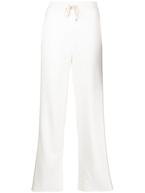 Straight-leg drawstring track pants - White