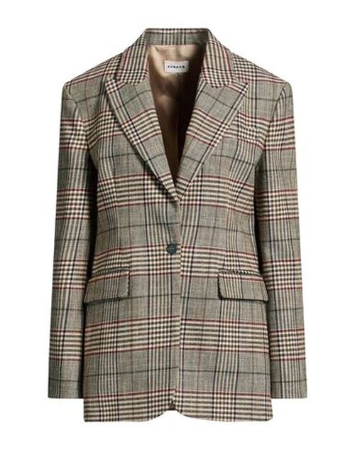 P. a.r. o.s. h. Woman Blazer Sage green Size L Cotton, Wool, Polyamide