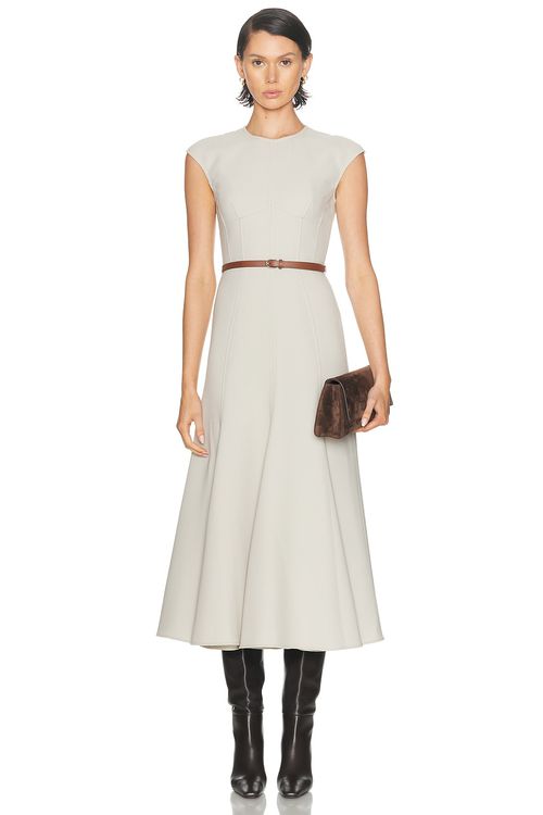 Gabriela Hearst Crowther Dress in Stoneware Clay - Beige. 42 also