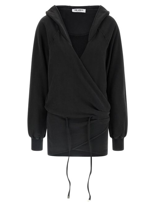 Hooded Cotton Fleece Sweatshirt — Black