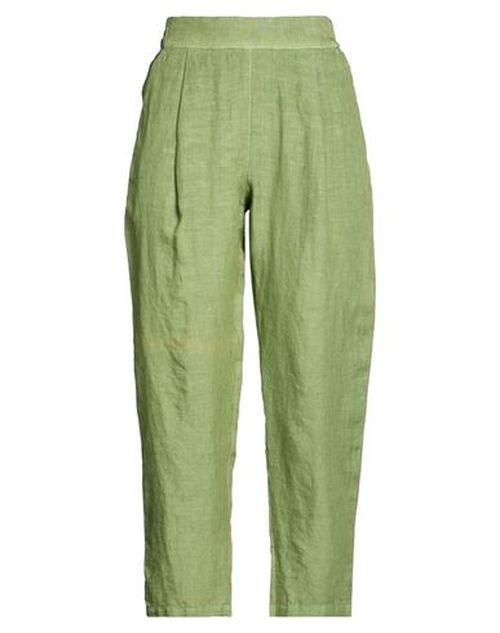 Woman Pants Military green Size 8 Linen