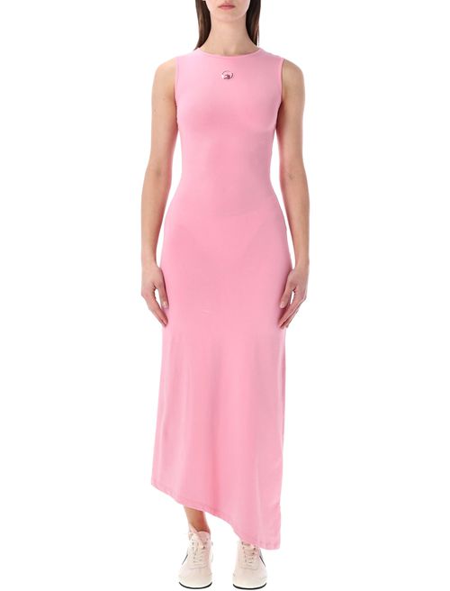 Pearl Logo Asymmetrical Long Dress
