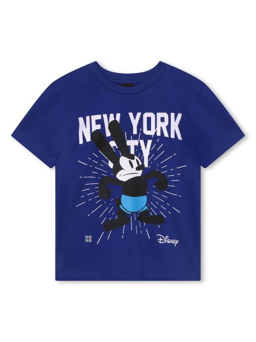 X Disney Oswald-print cotton T-shirt - Blue