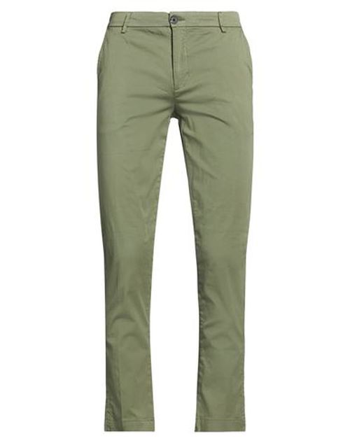 Man Pants Military green Size 32 Cotton, Elastane