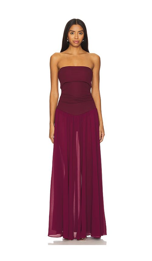 Camila coelho vestido minji en color burgundy  XS  también en