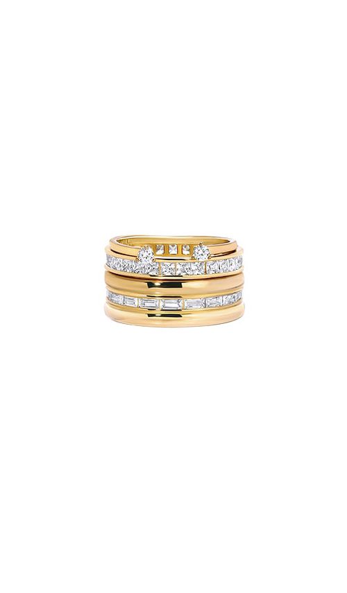 MEGA The Eternity Stack in 14k Gold Plated - Metallic Gold. 5 also in