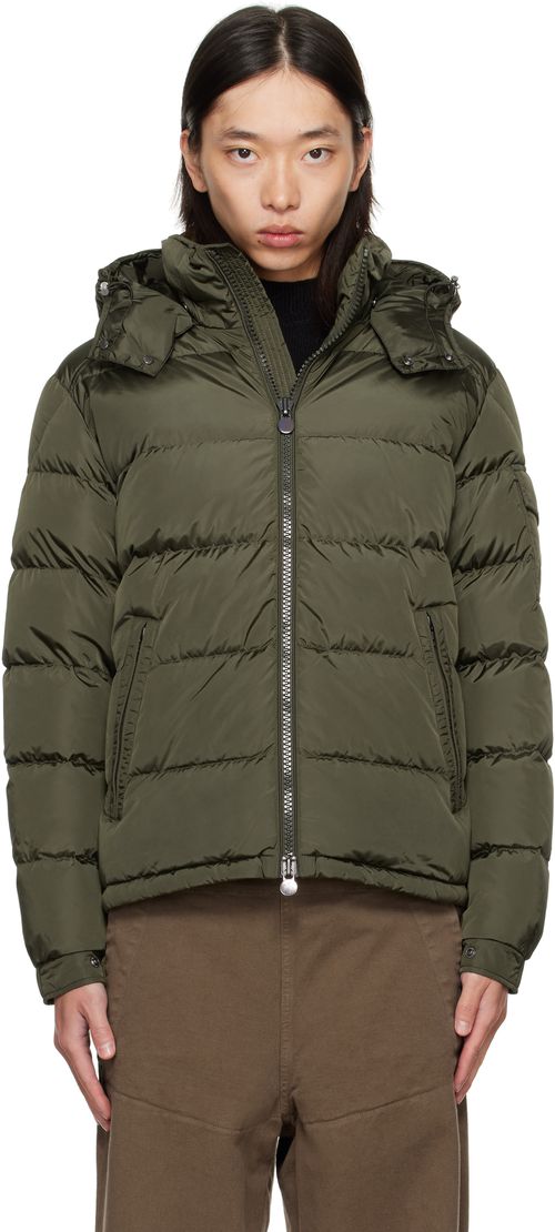 Khaki Maya Matte Short Down Jacket