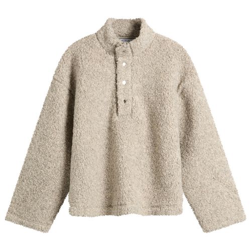 Men's Wool Fleece Quarter Button Up Oatmeal