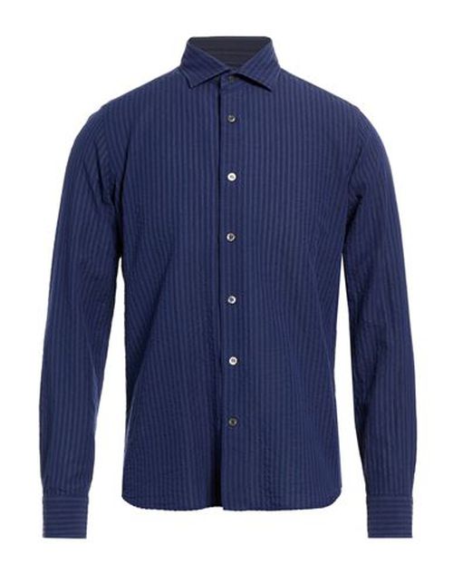 Man Shirt Navy Size 15 ¾ Cotton, Linen