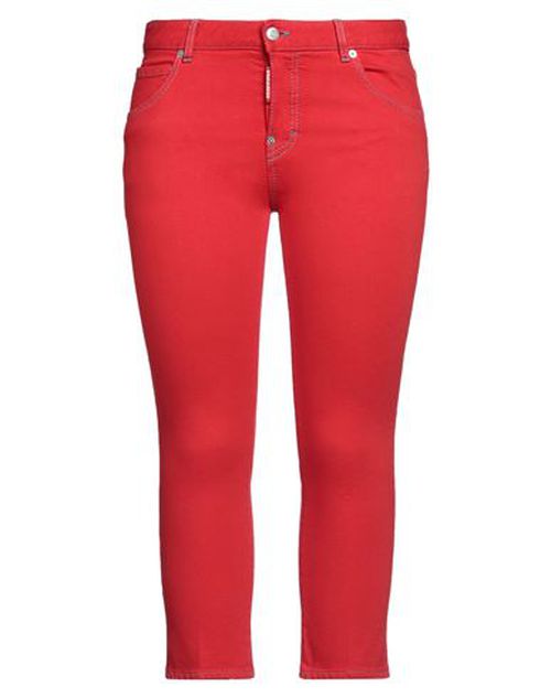 Woman Denim cropped Red