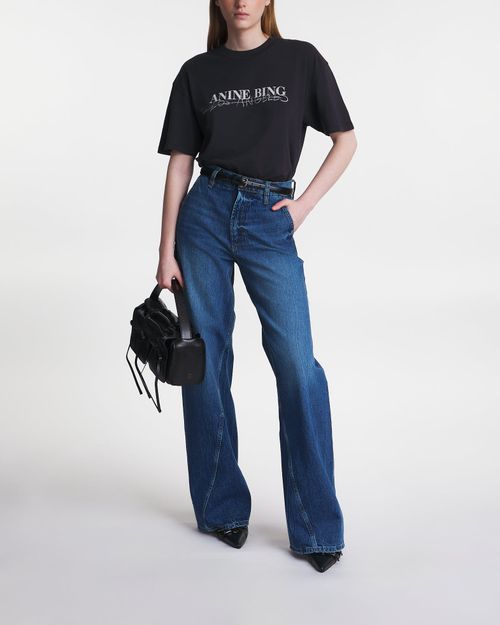 Anine Bing T-shirt Walker Doodle Vintage black