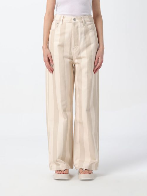 Jeans Woman color Beige