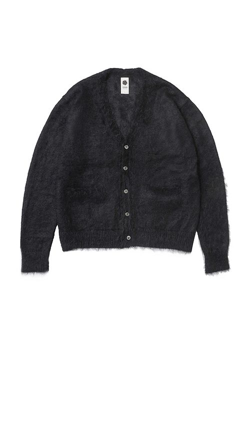 Vowels Mohair Cardigan in Black. - 1 also