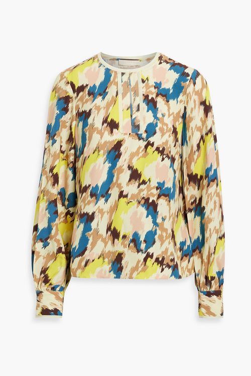 Greta printed crepe blouse - Yellow - US 2