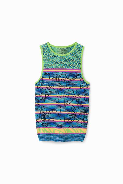 Knit striped T-shirt