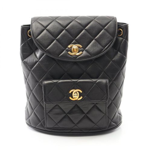 Chanel Black Leather Backpack Pre-Owned