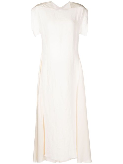 Linen/flax midi dress - White