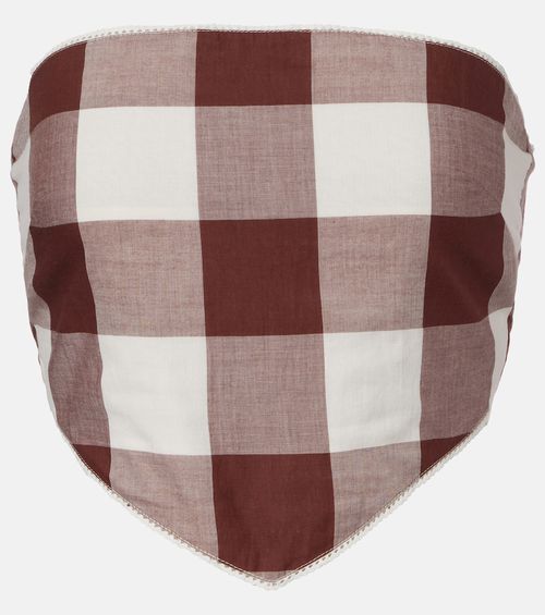 Callie gingham cotton crop top