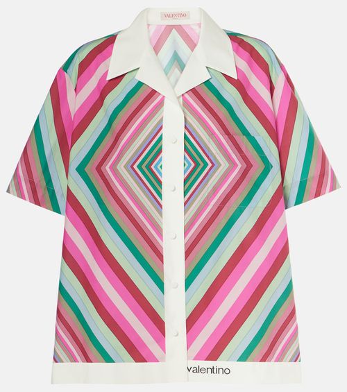 Printed cotton poplin shirt