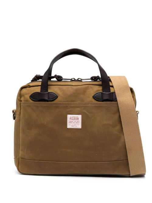 Rugged twill cotton holdall - Brown
