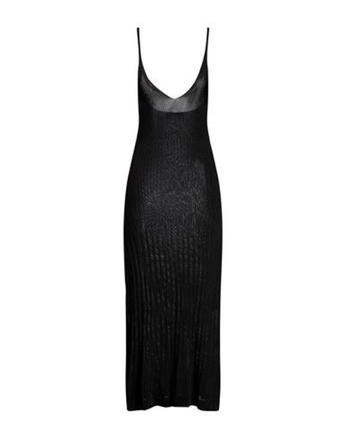 Woman Midi dress Black Size L Viscose