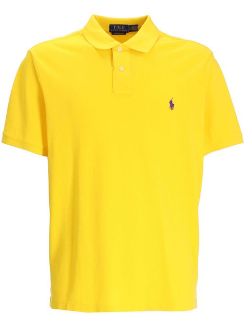 Polo Pony-embroidered polo shirt - Yellow