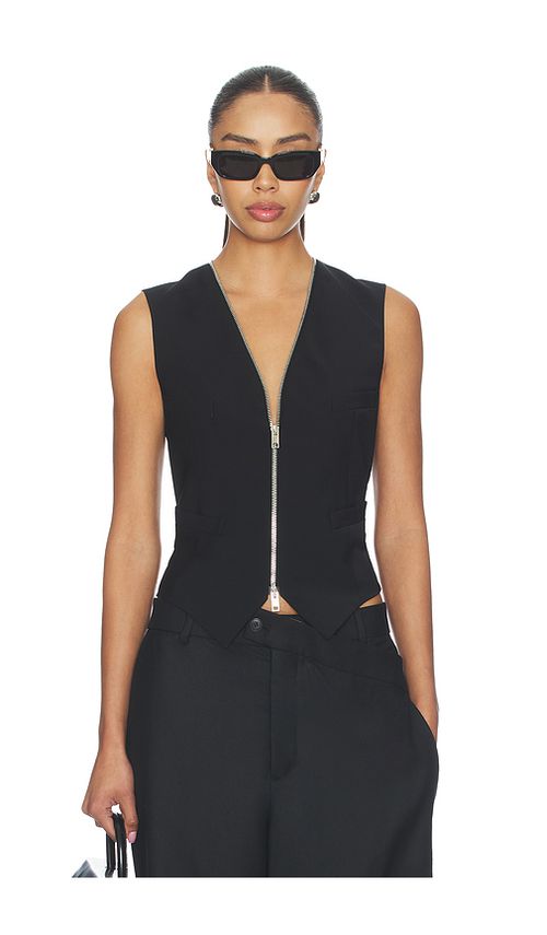 Alexander Wang Tailored Vest With Zipper in Black. 0. Also