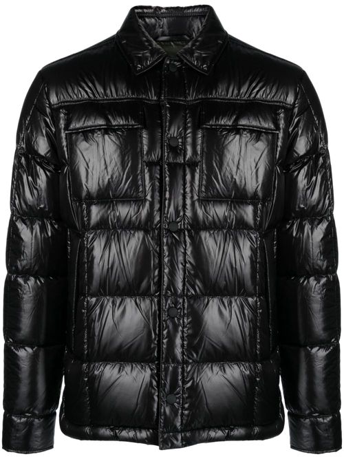 Patch-pockets padded jacket - Black