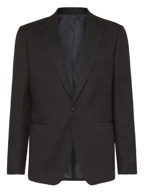 Single-Button Blazer — Black