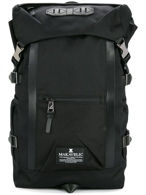 Double line backpack - Black
