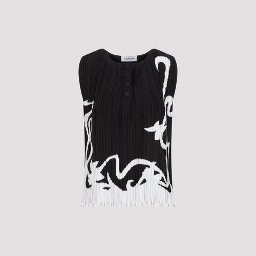 Sleeveless Pleated Top