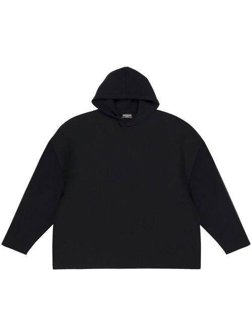 Drop-shoulder hoodie - Black