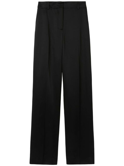 Pressed-crease flared trousers - Black