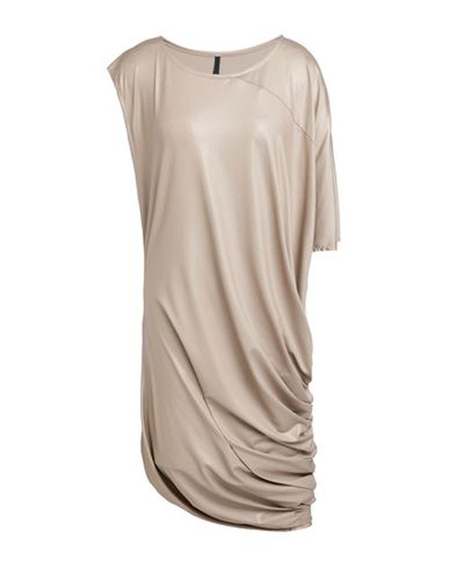 Woman Mini dress Taupe Size S Polyester, Elastane