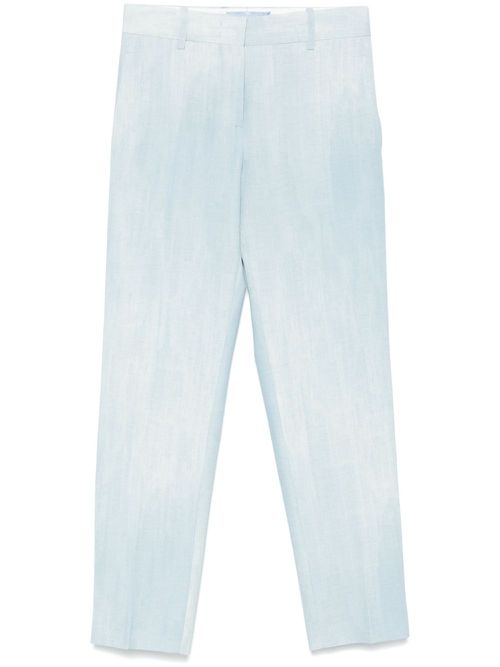 Denim-print trousers - Blue