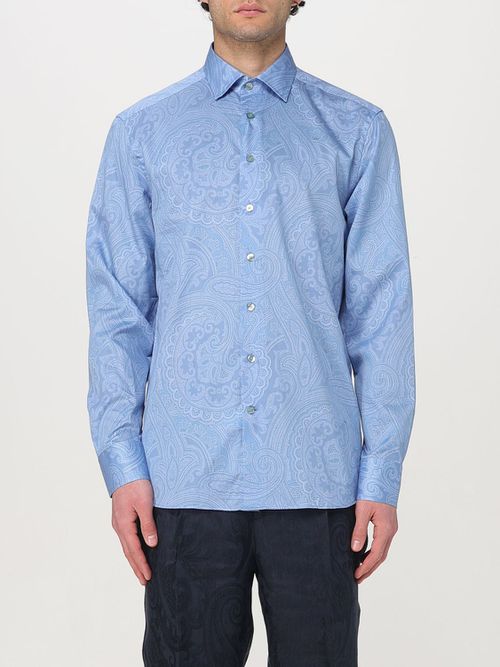 Shirt ETRO Men color Gnawed Blue