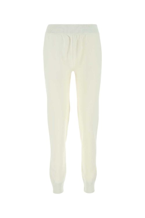 Stretch Wool Blend Joggers — White