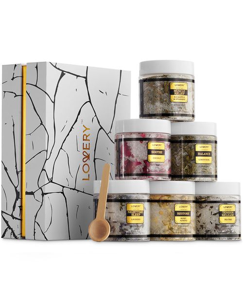Epsom Salt Gift Set with 6 Scented Bath Soaks