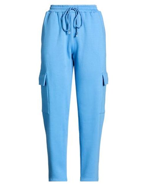 Woman Pants Light blue Size L Cotton