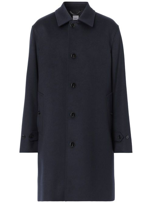 Cashmere Paddington Car button-up coat - Blue