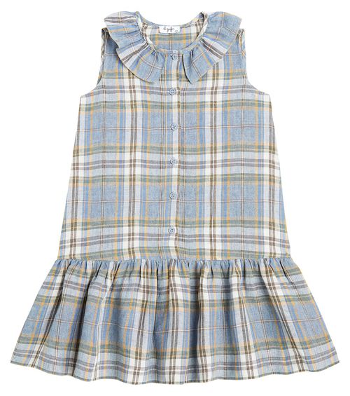 Checked linen dress