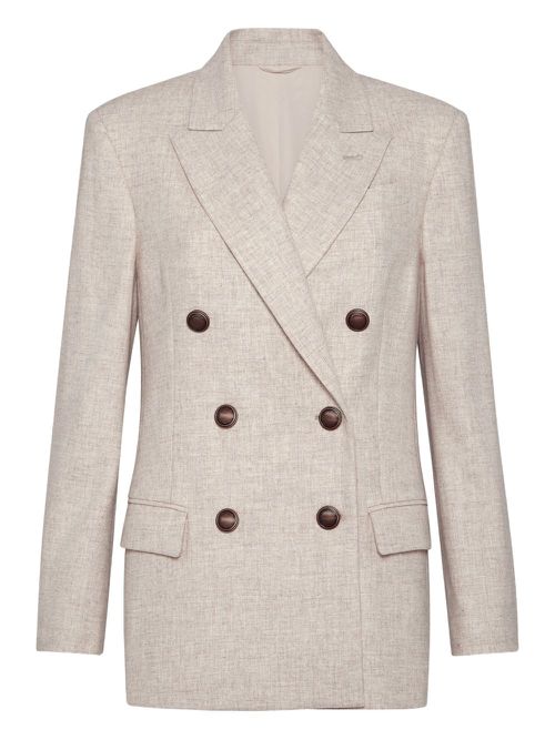 Twill flannel blazer - Neutrals