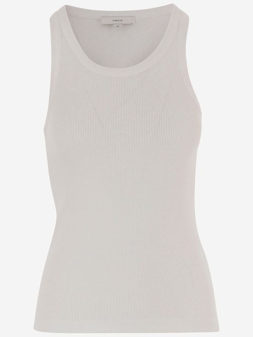 Stretch Cotton Blend Tank Top