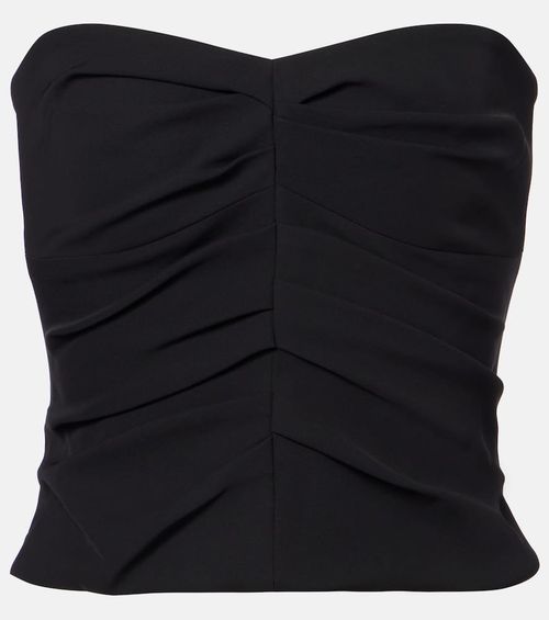 Ruched crêpe tube top