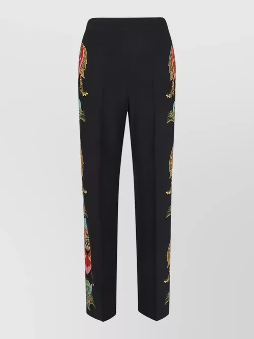Etro - silk paisley-print high-rise wide-leg trouser