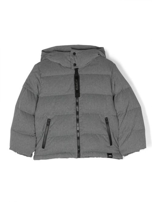 Padded hooded jacket - Grey