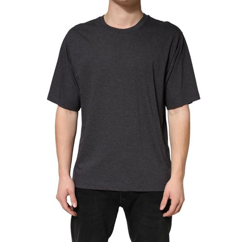 Crewneck Cotton T-shirt — Gray