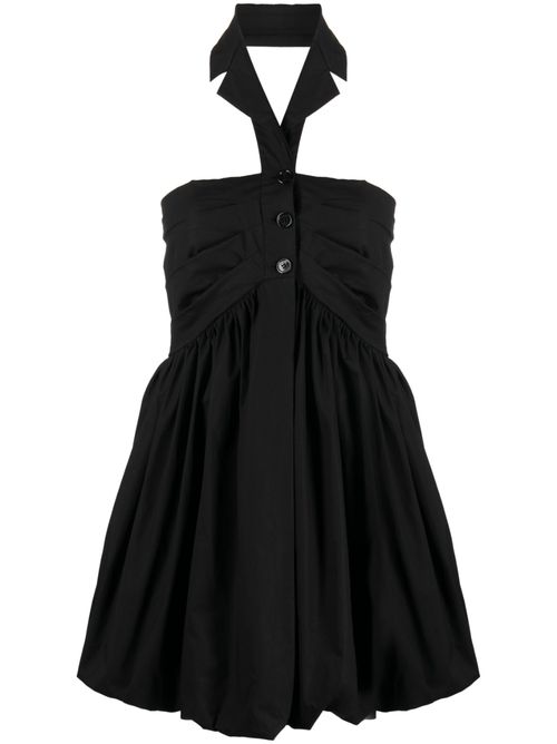 Sleeveless shirt minidress - Black