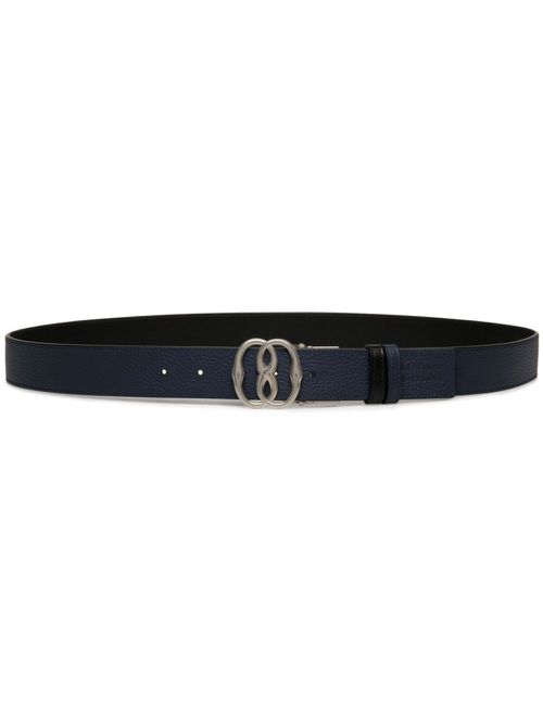 Iconic reversible leather belt - Black